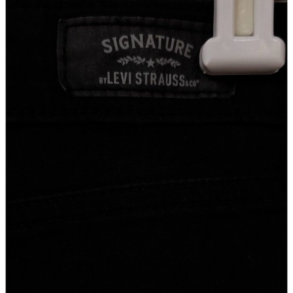 Signature Levis Strauss Womens Teens 8 Black High Rise Skinny Ankle Jeans 29x27 - Picture 7 of 10